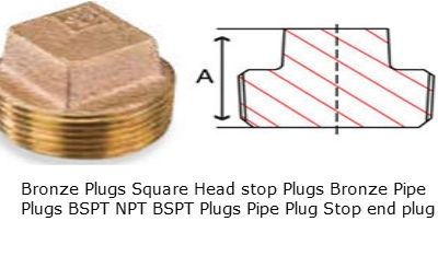 3/4″ Lead-Free Brass Pipe Plug 125# Threaded Square Head CORED Plug    <BR150541 